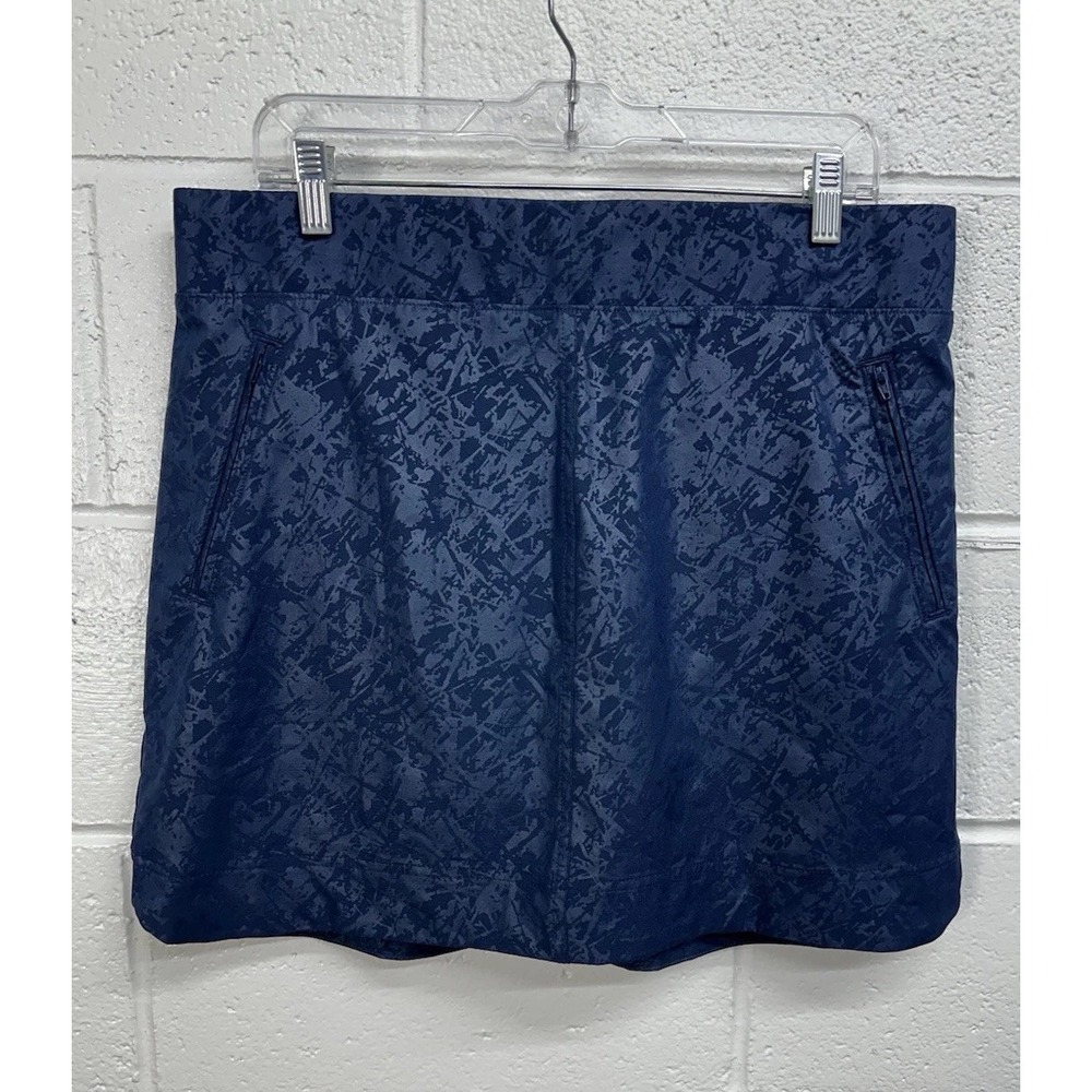Orvis Women's Embossed Pull-On Travel Skort Shattered Glass‎ Embossed Print Sz L